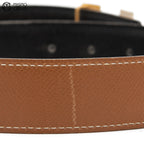 H Belt Leather/Gold A Series Black/ Brown