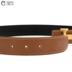 H Belt Leather/Gold A Series Black/ Brown