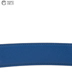 Constance H Brushed Gold Plated Buckle Reversible Belt Brown/Bleu 99cm*
