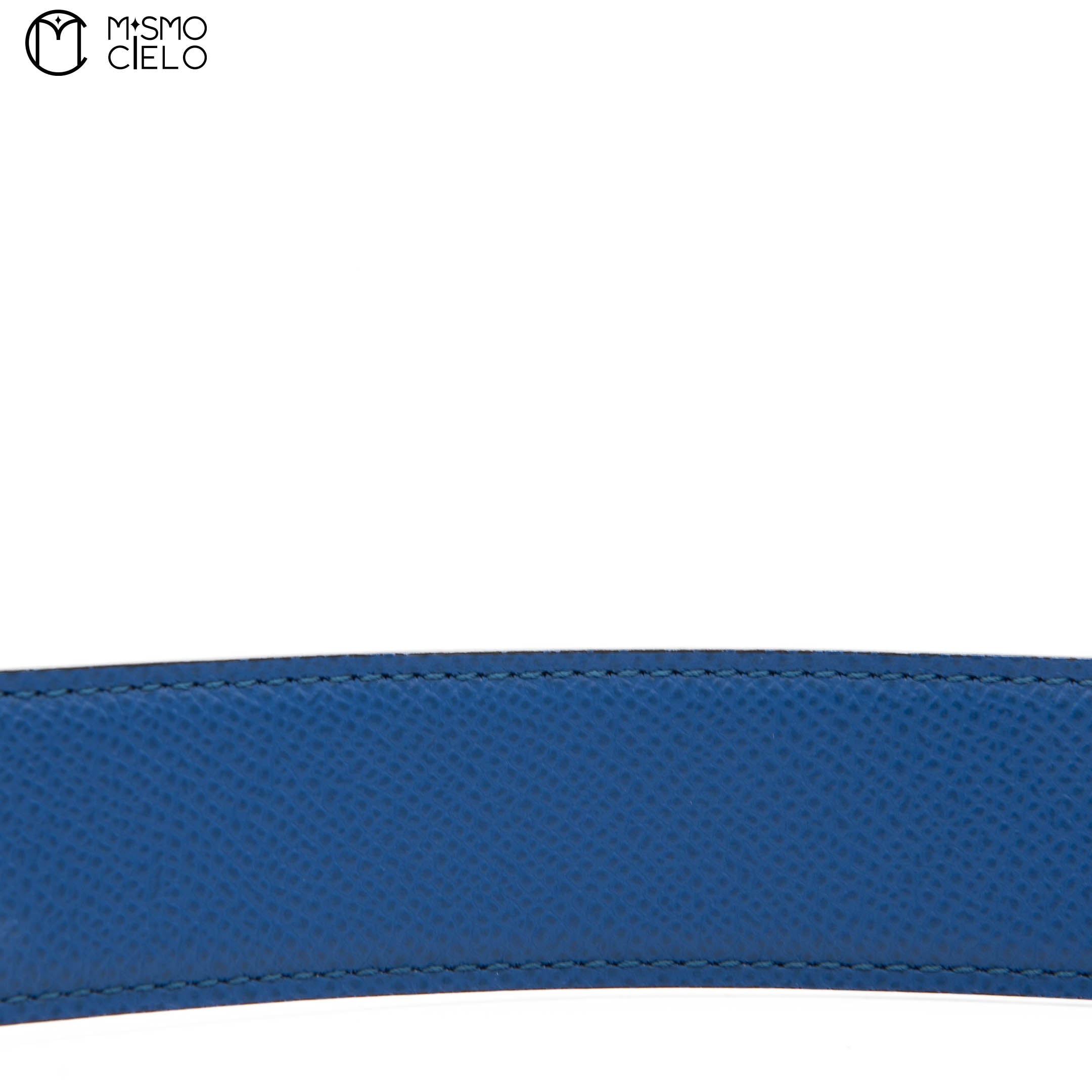 Constance H Brushed Gold Plated Buckle Reversible Belt Brown/Bleu 99cm*