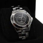 12 Black Dial Transparent Watch