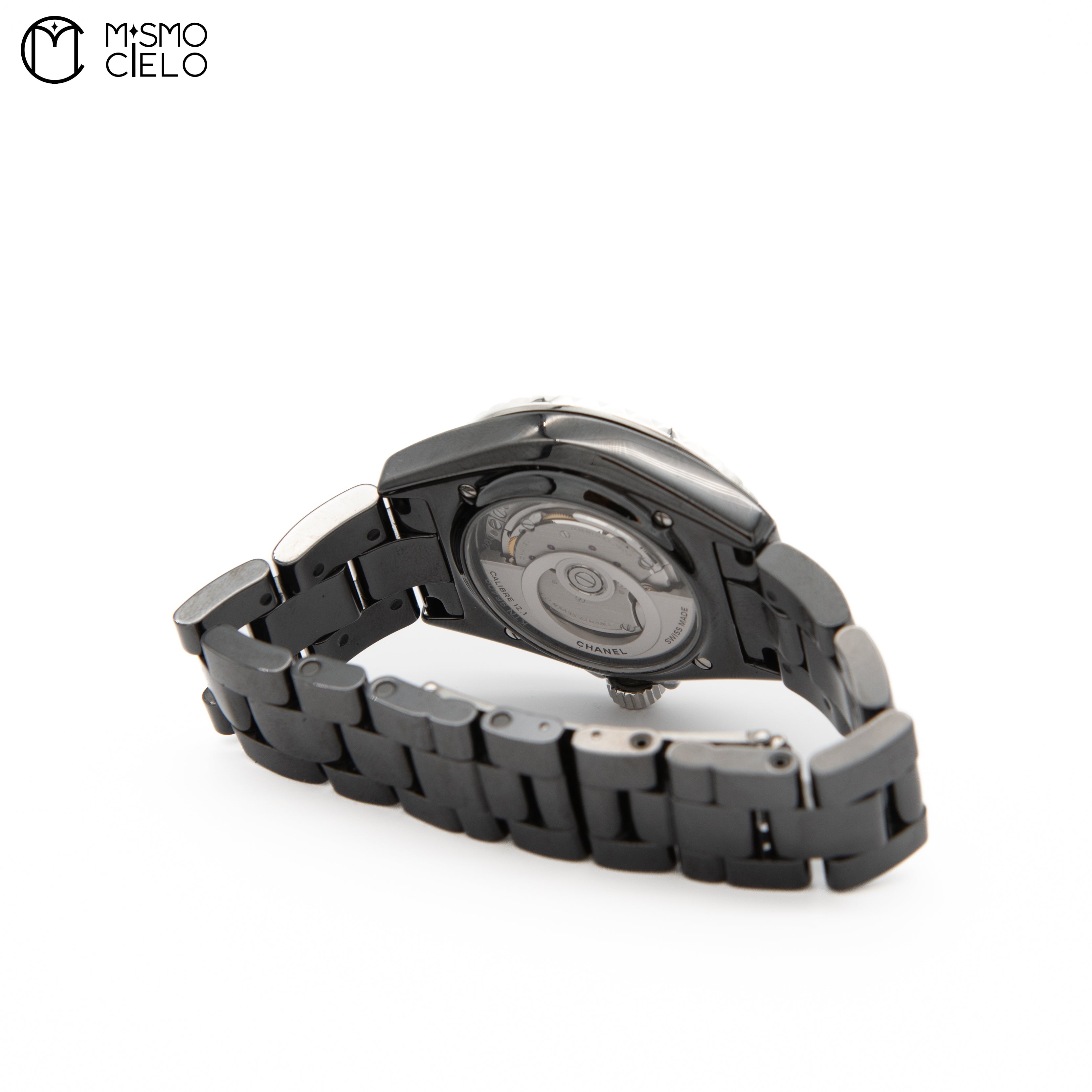12 Black Dial Transparent Watch