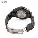 12 Black Dial Transparent Watch