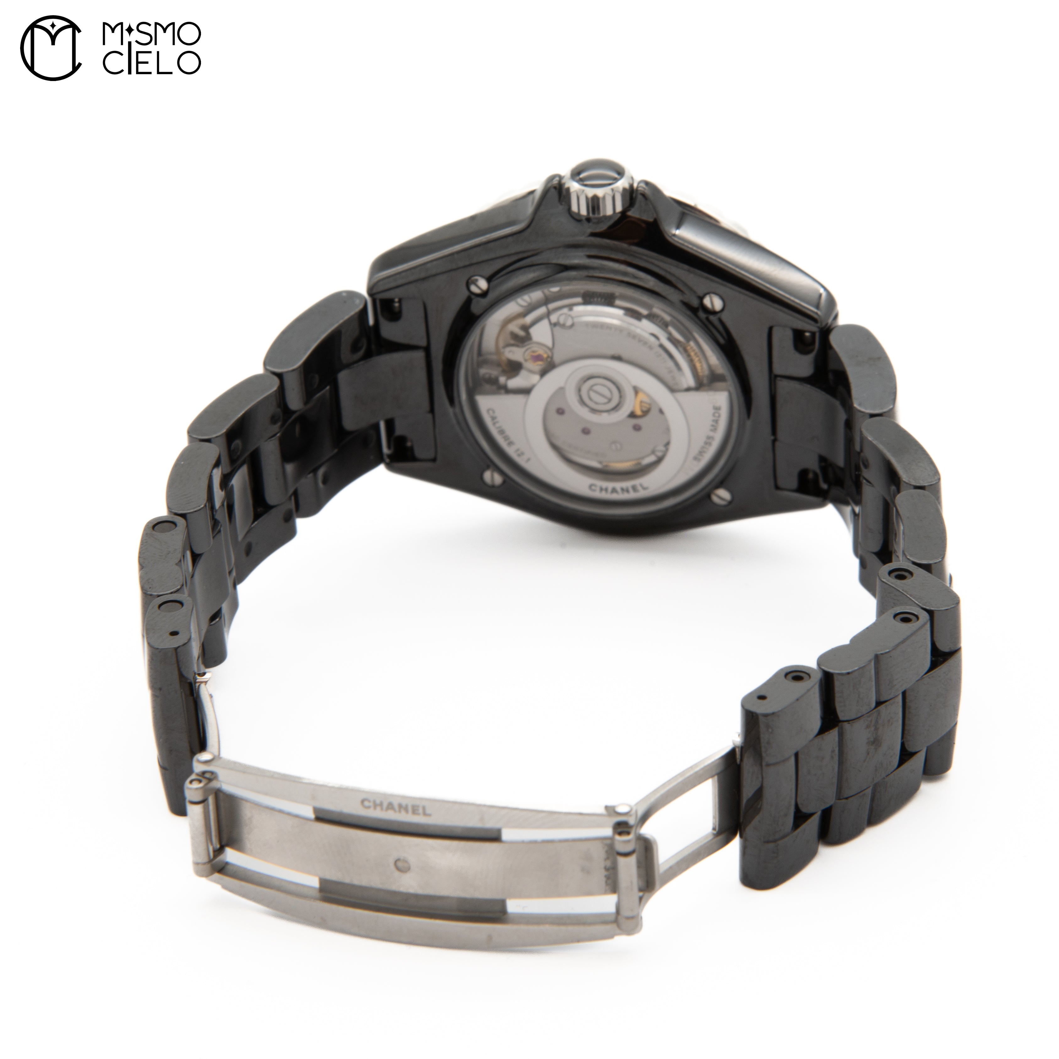 12 Black Dial Transparent Watch