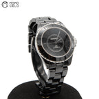 12 Black Dial Transparent Watch