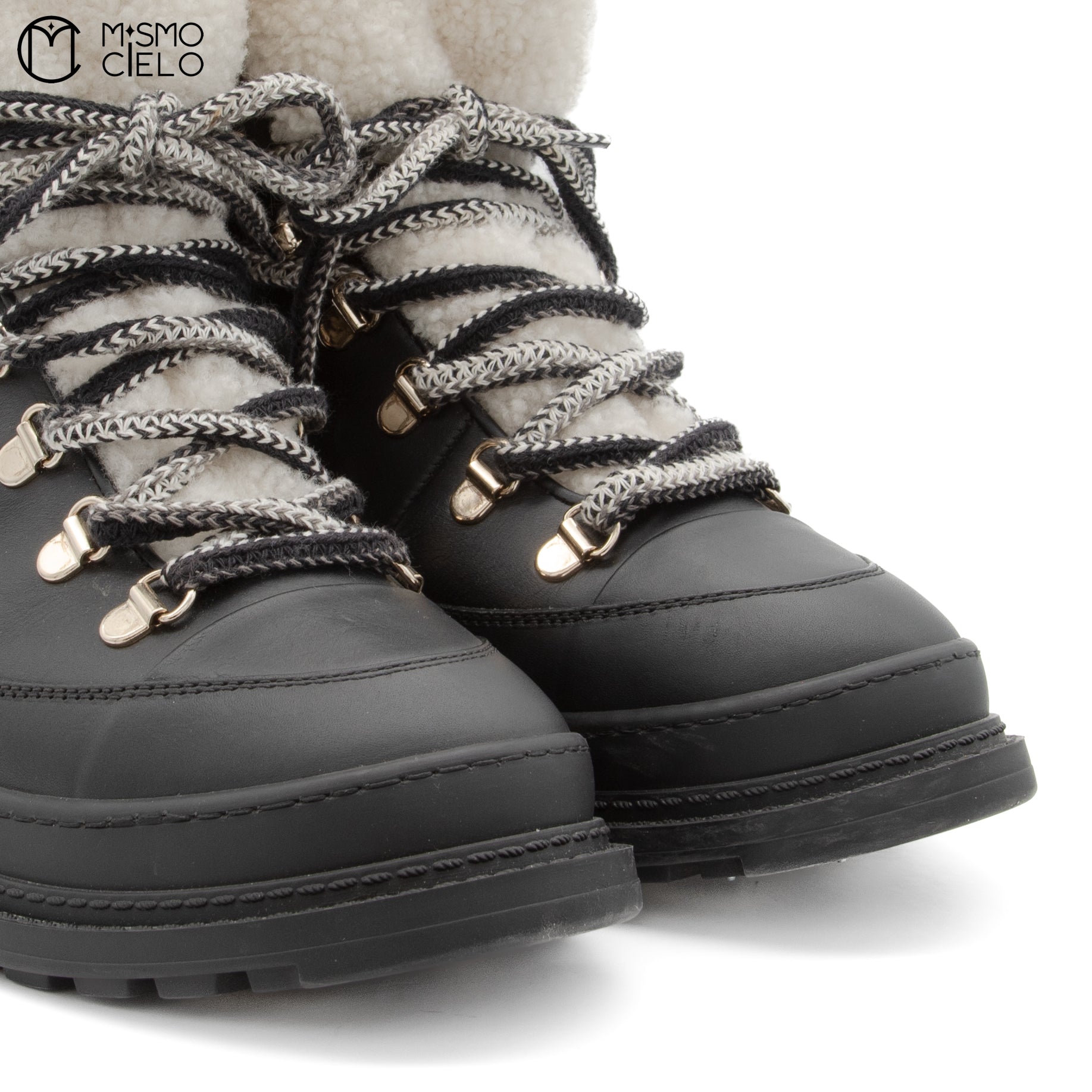 Shearling Boots with Reversible Spikes