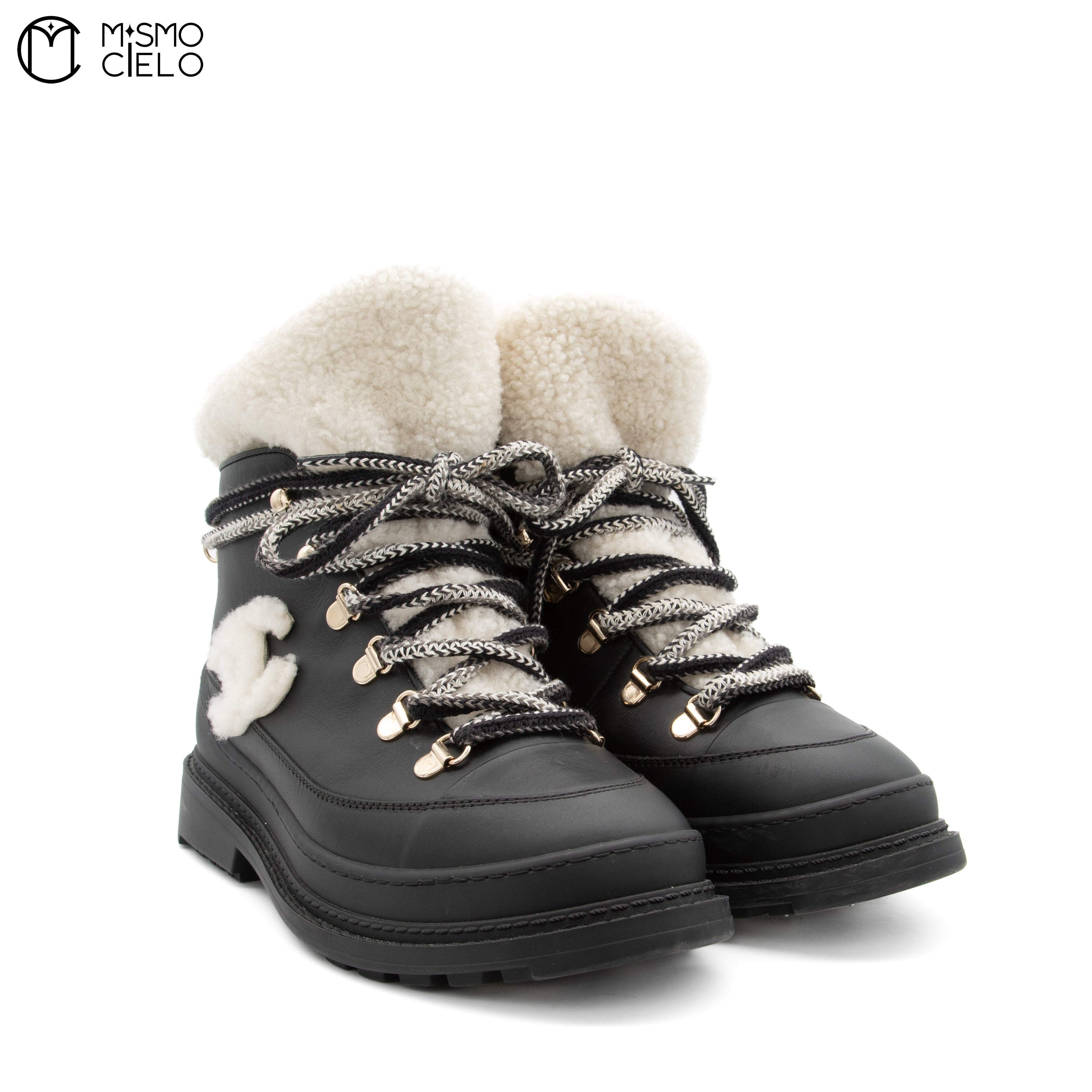 Shearling Boots with Reversible Spikes