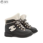 Shearling Boots with Reversible Spikes