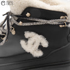 Shearling Boots with Reversible Spikes