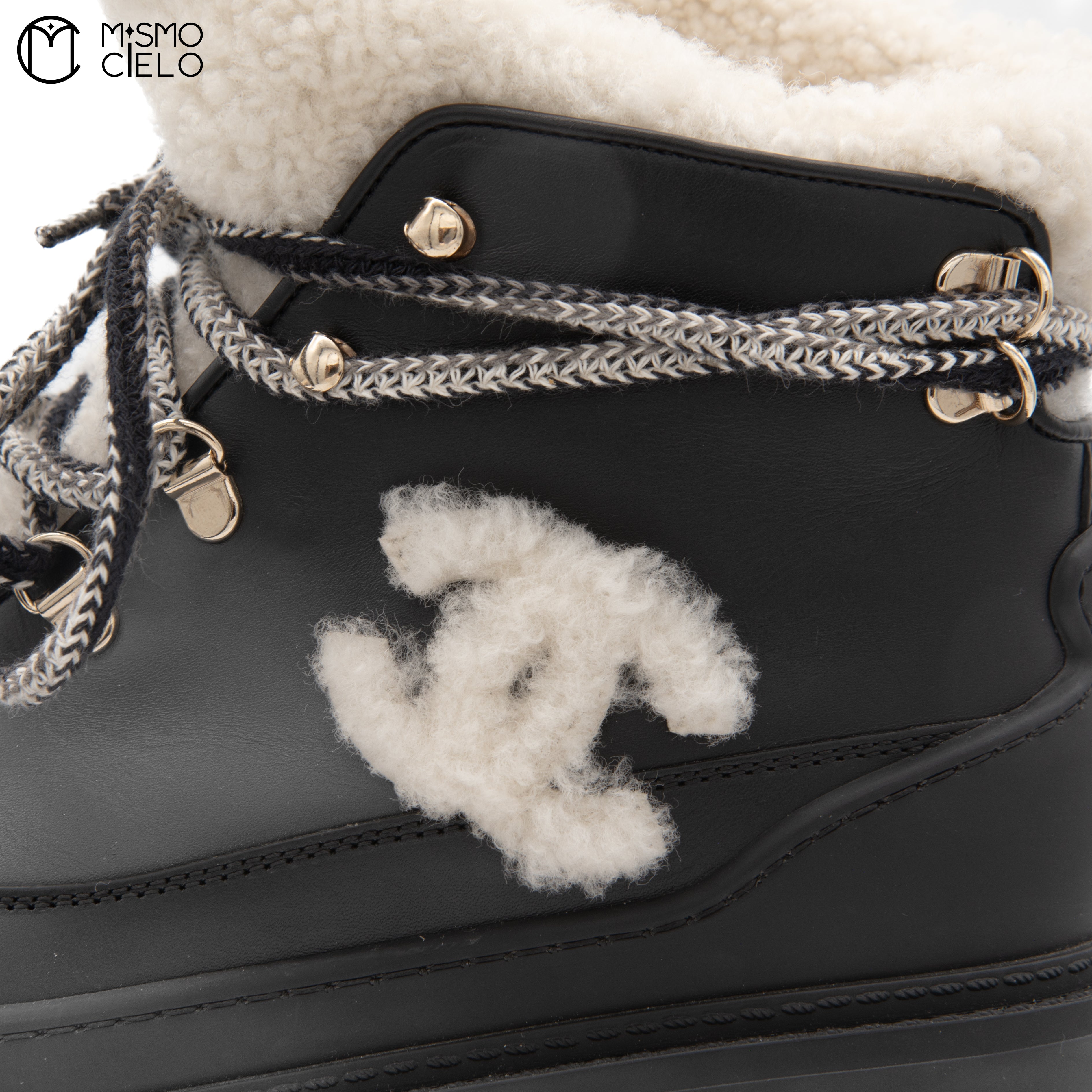 Shearling Boots with Reversible Spikes