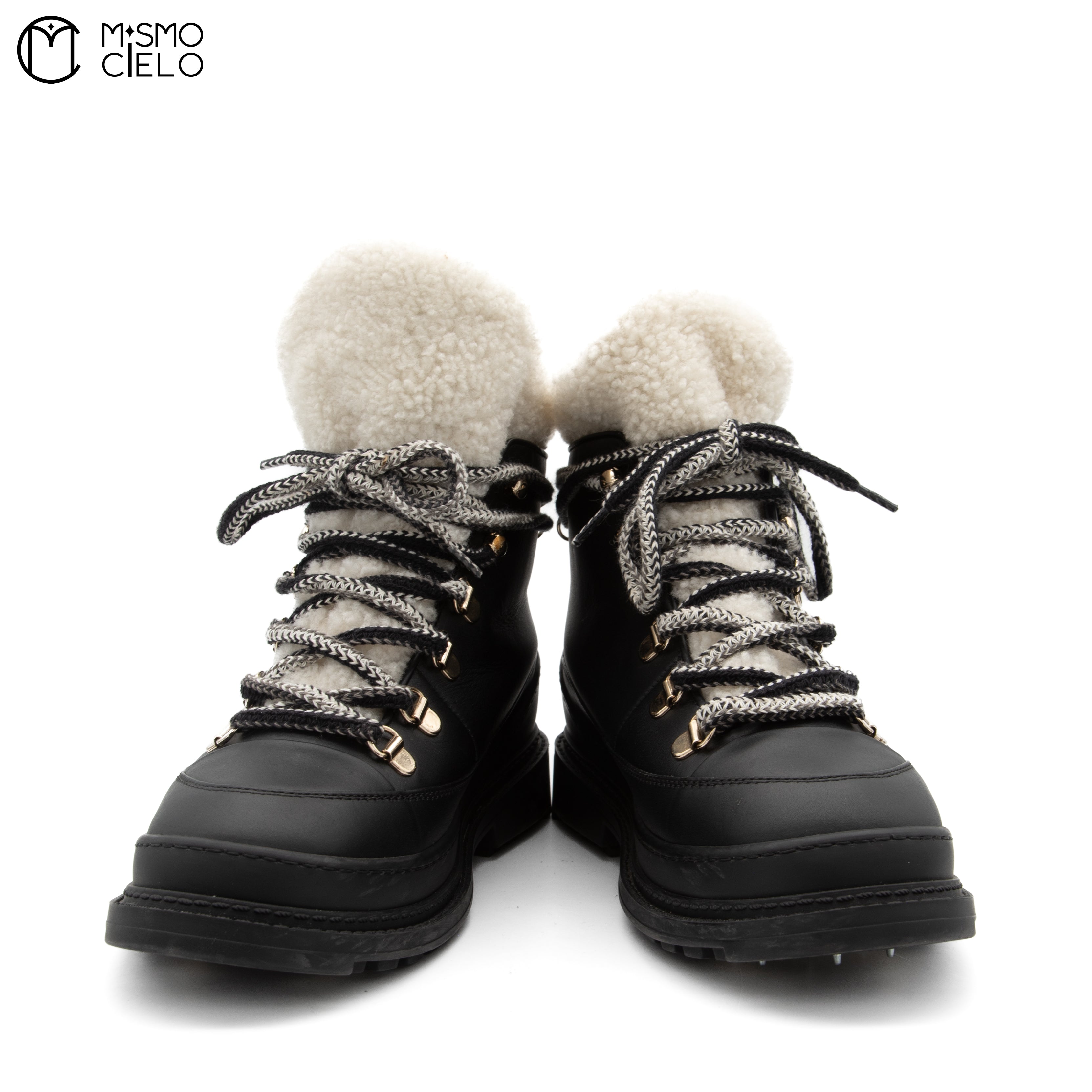 Shearling Boots with Reversible Spikes