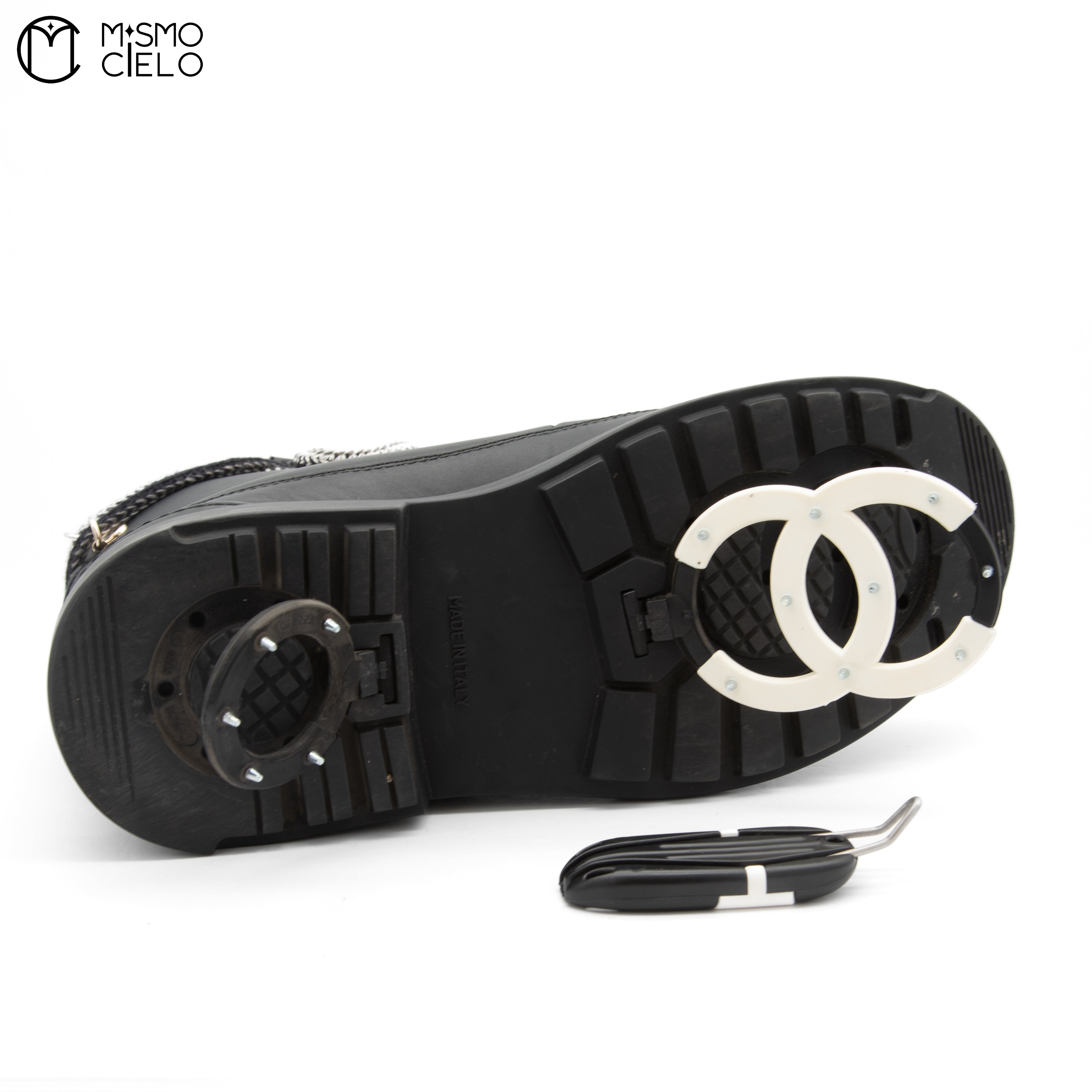 Shearling Boots with Reversible Spikes