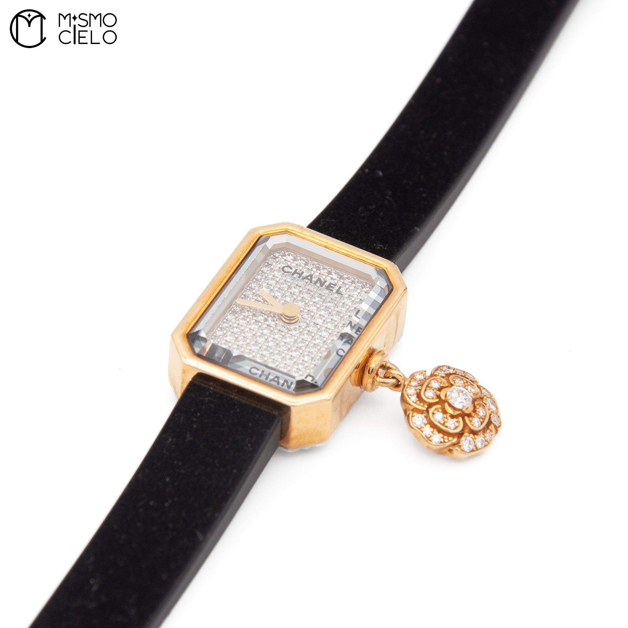 CHANEL Premiere Camellia Diamond 750 Titanium Limited Edition H6362 *
