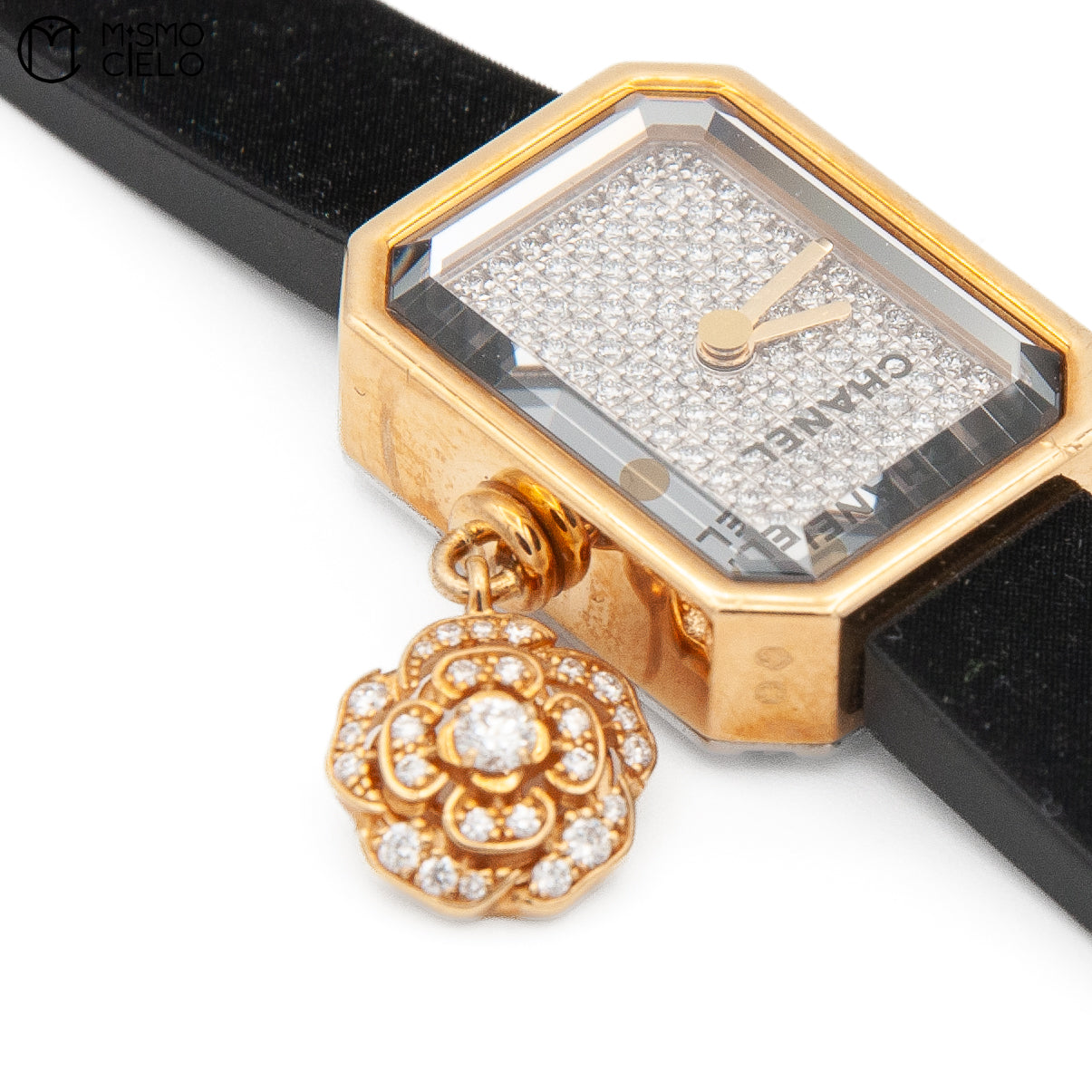 CHANEL Premiere Camellia Diamond 750 Titanium Limited Edition H6362 *