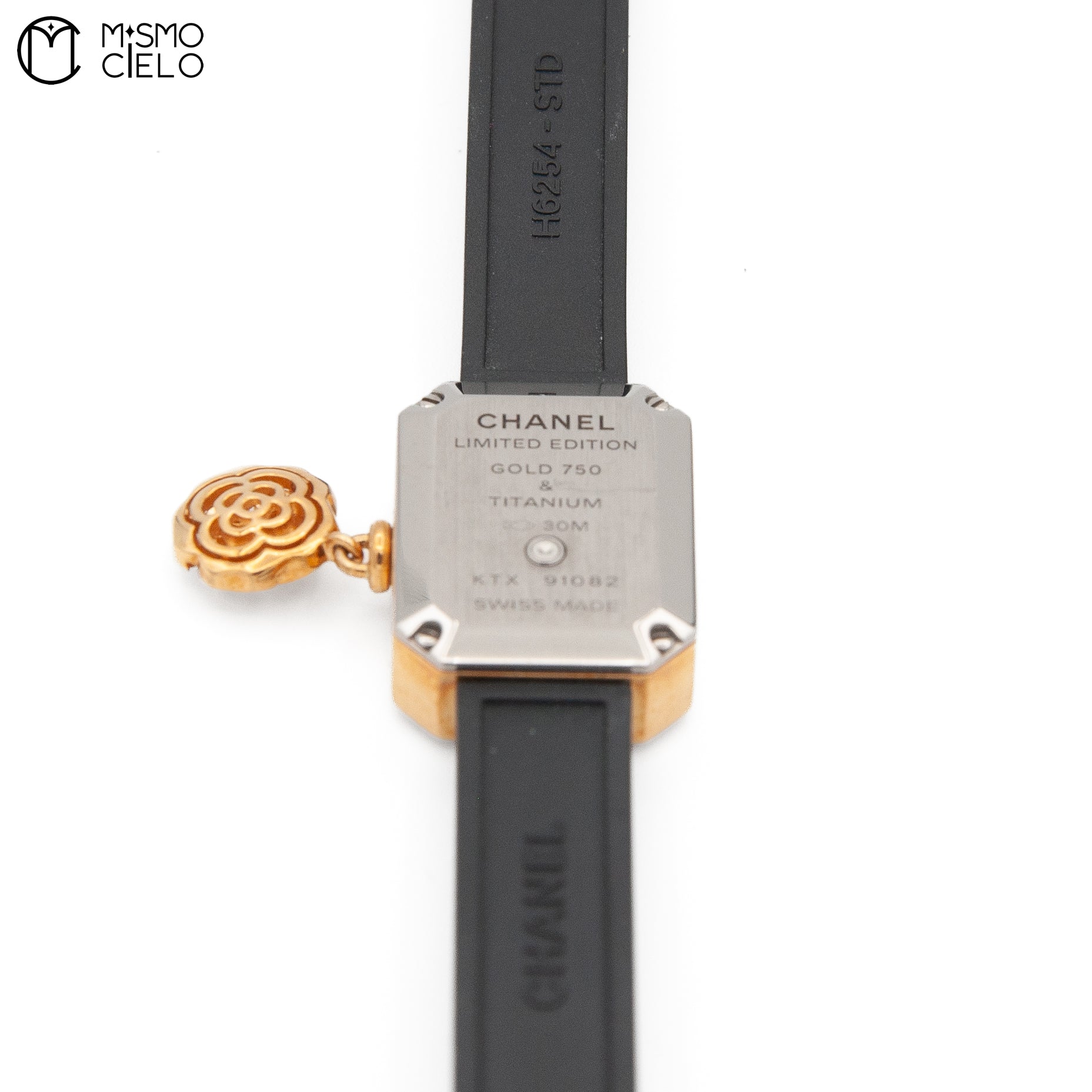 CHANEL Premiere Camellia Diamond 750 Titanium Limited Edition H6362 *