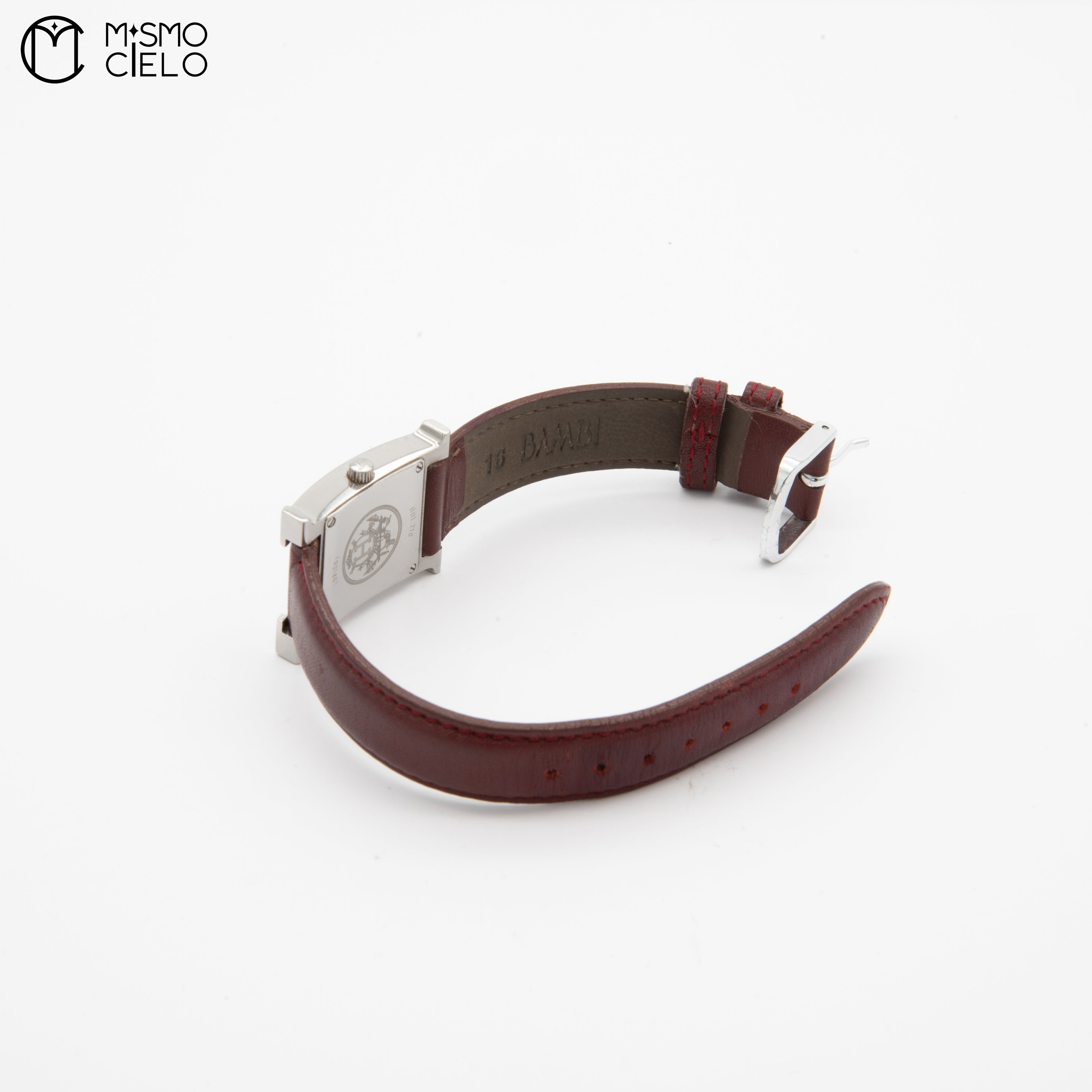 H Watch Pink Pearl Shell Dial Leather Belt Watch