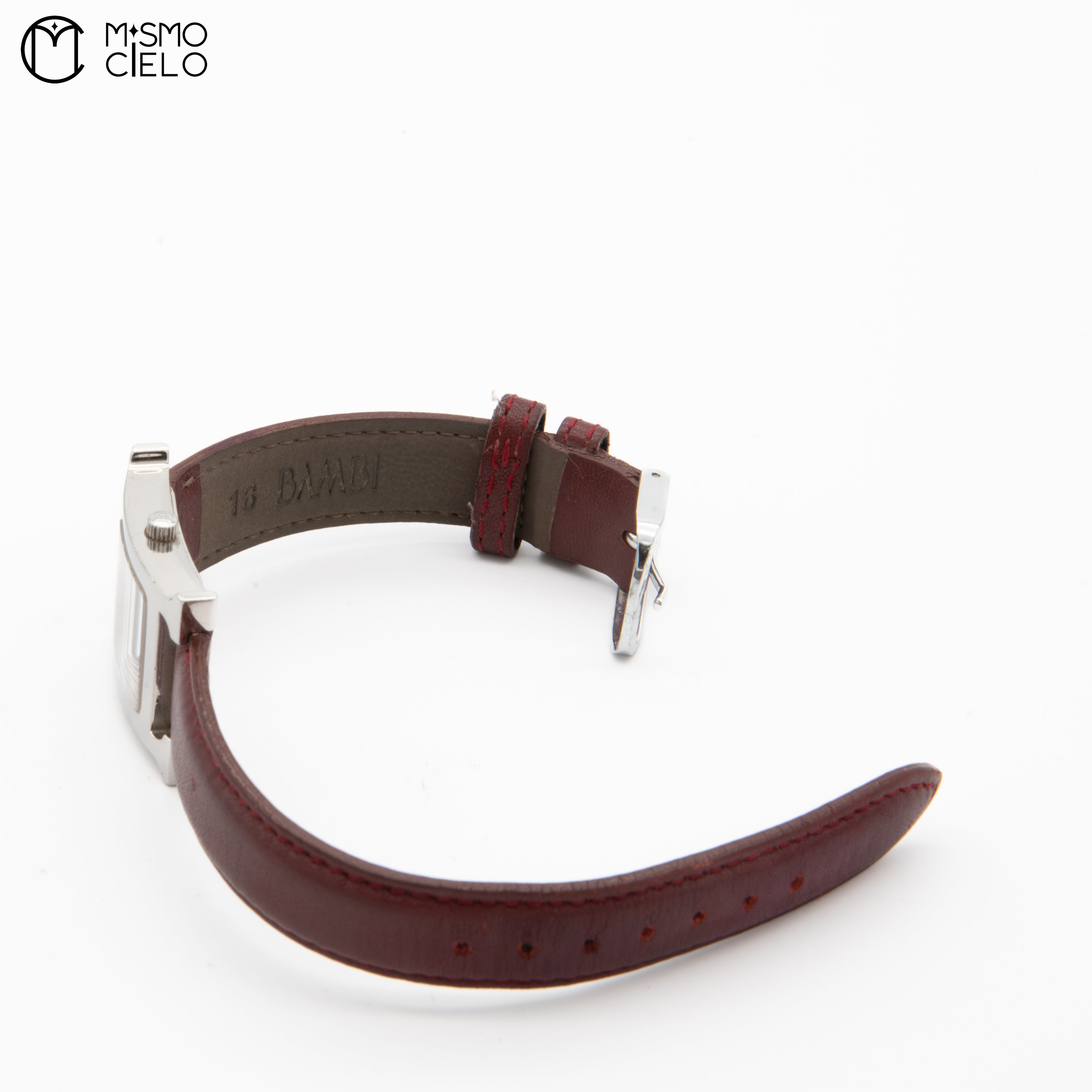 H Watch Pink Pearl Shell Dial Leather Belt Watch