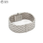 Matelasse SS Banded Watch