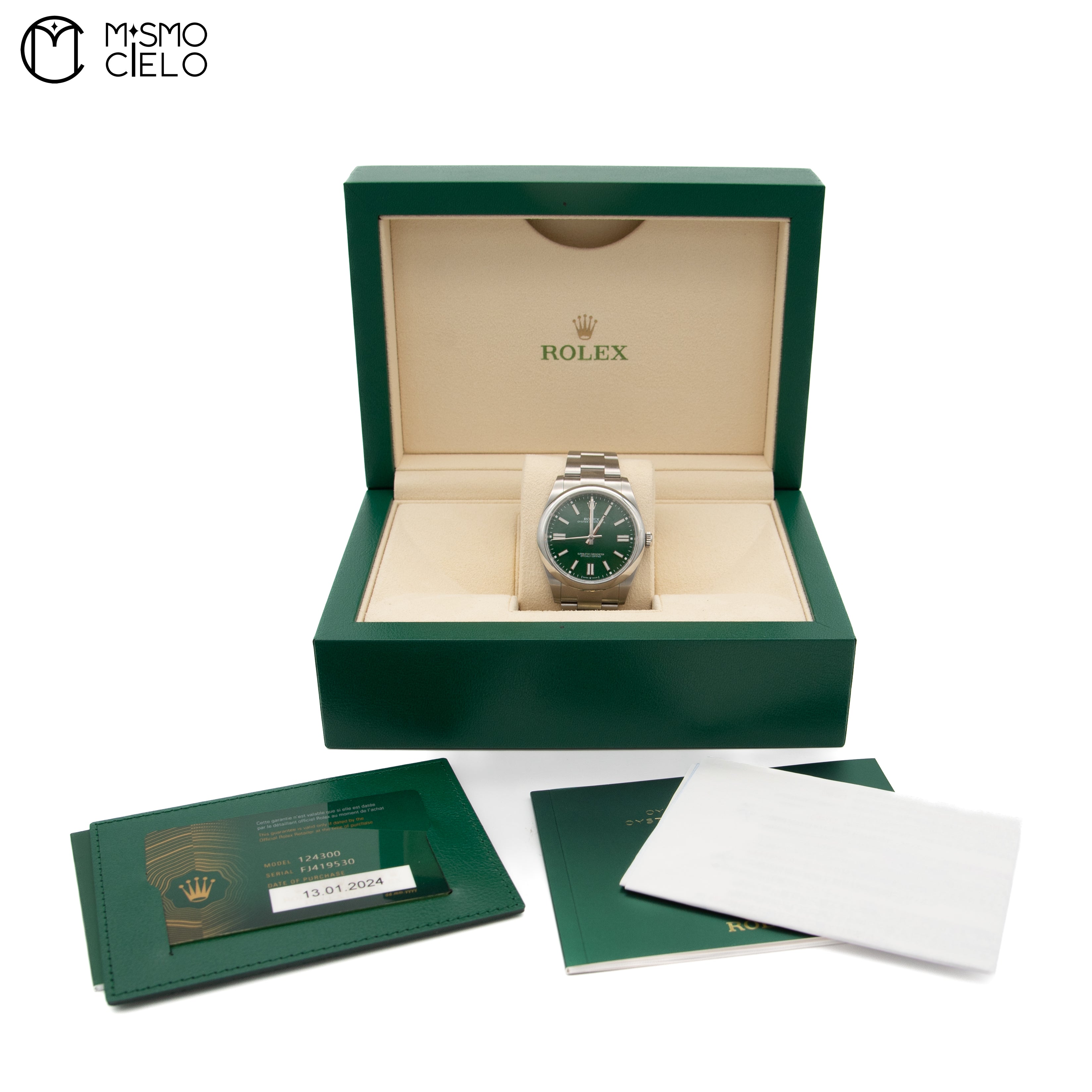 124300 Oyster Perpetual Green Dial
