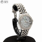 ROLEX 178384 Date Just Roman Numerals with Jubilee Bracelet and Diamonds