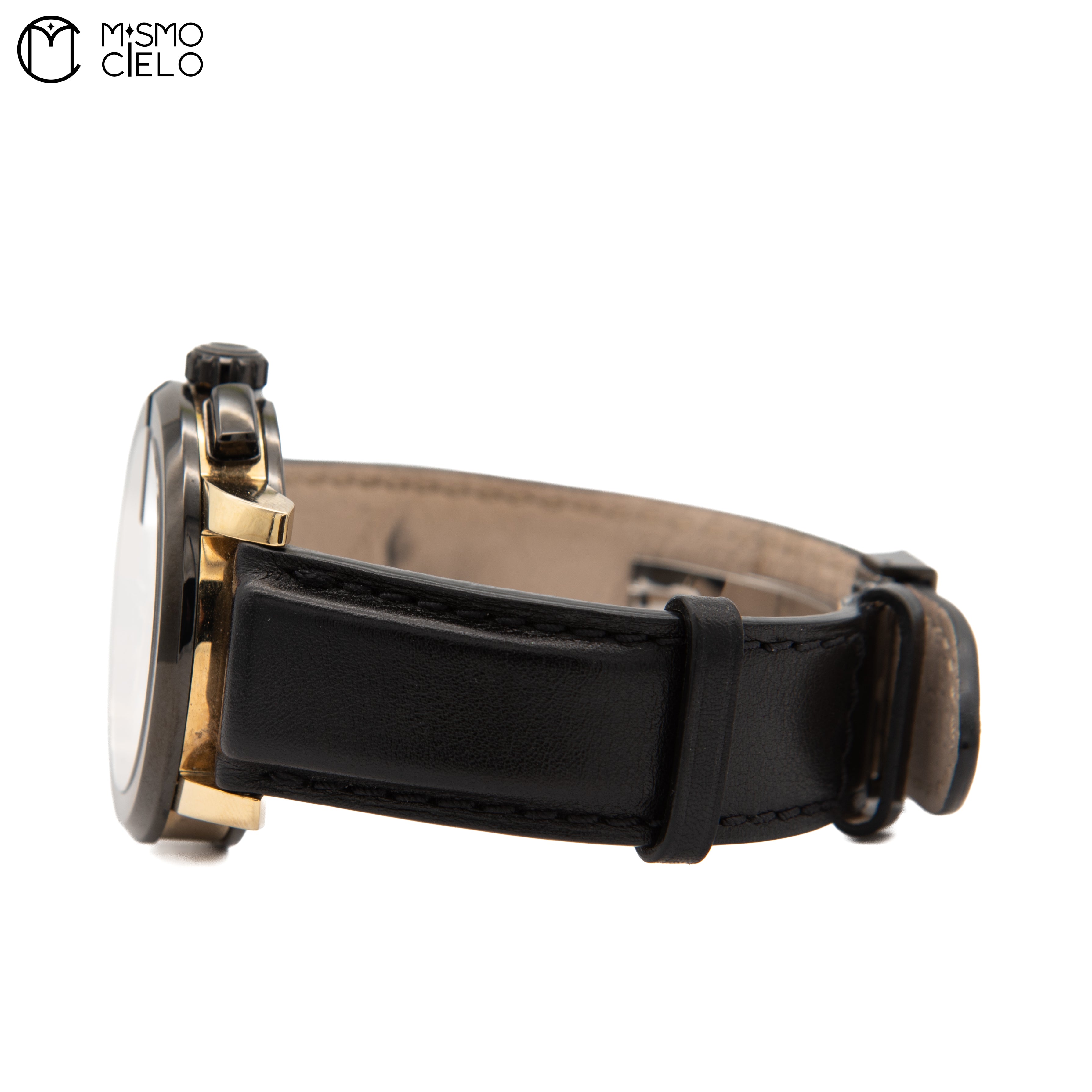 GUCCI  G- Chrono QZ Black & Gold Belt Watch