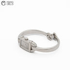 Silver 6800L Qz Diamond Face Watch