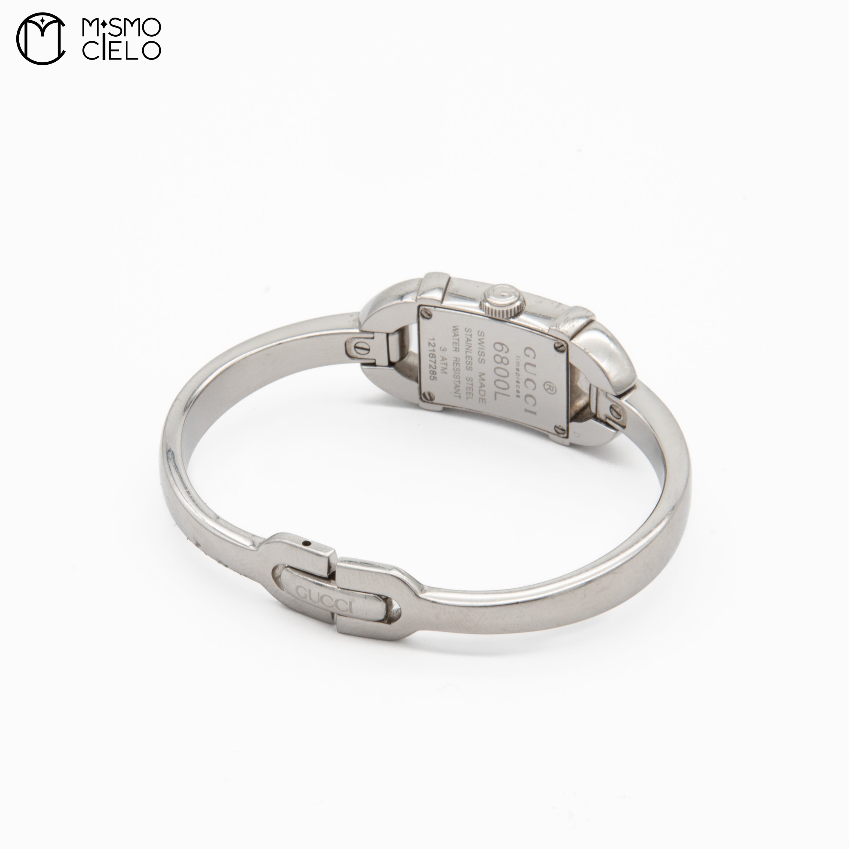 Silver 6800L Qz Diamond Face Watch