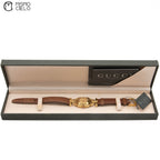 GUCCI 6300L Horsebit Gold Dial Watch *