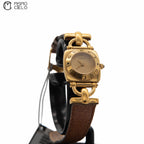 GUCCI 6300L Horsebit Gold Dial Watch *