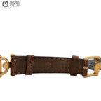 GUCCI 6300L Horsebit Gold Dial Watch *