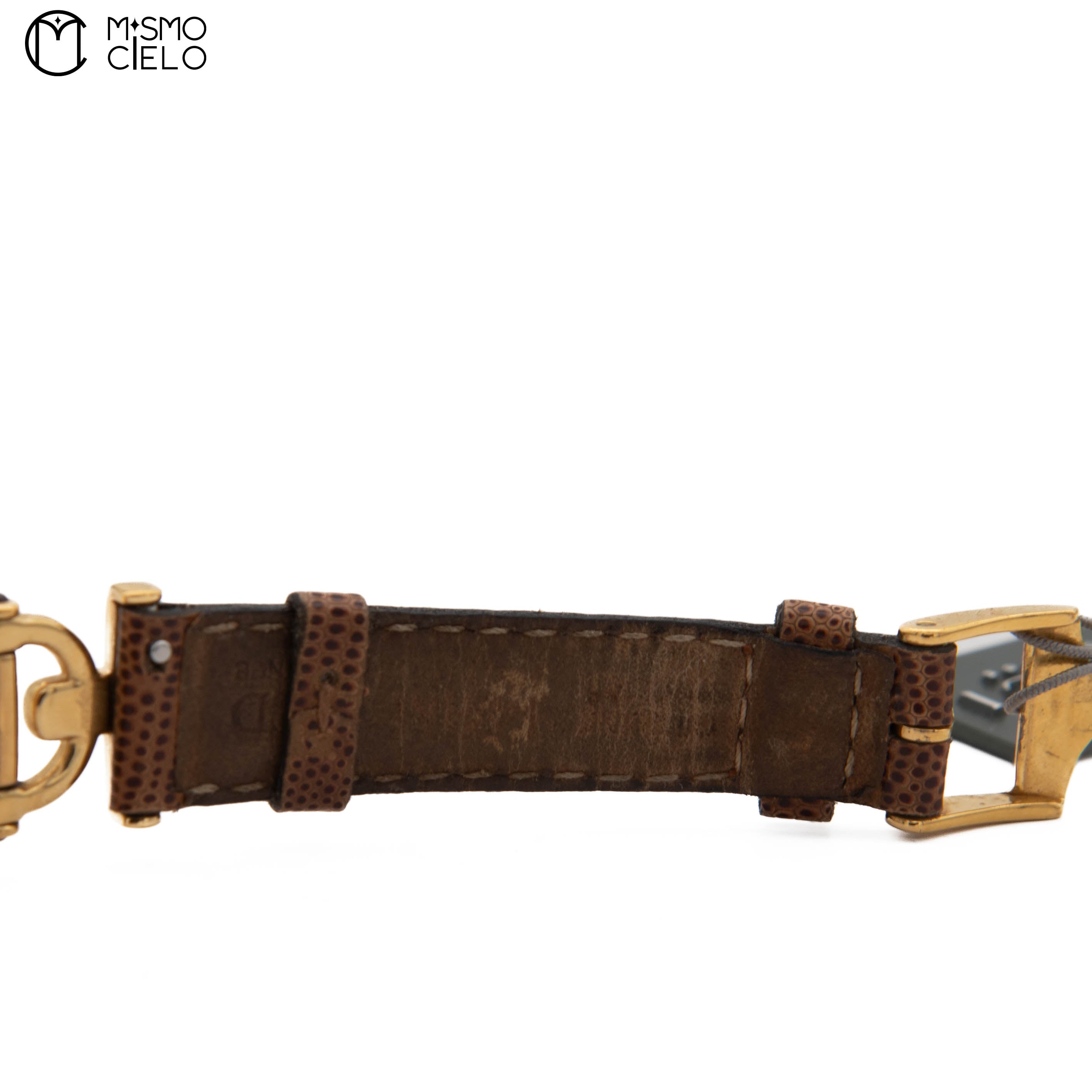 GUCCI 6300L Horsebit Gold Dial Watch *