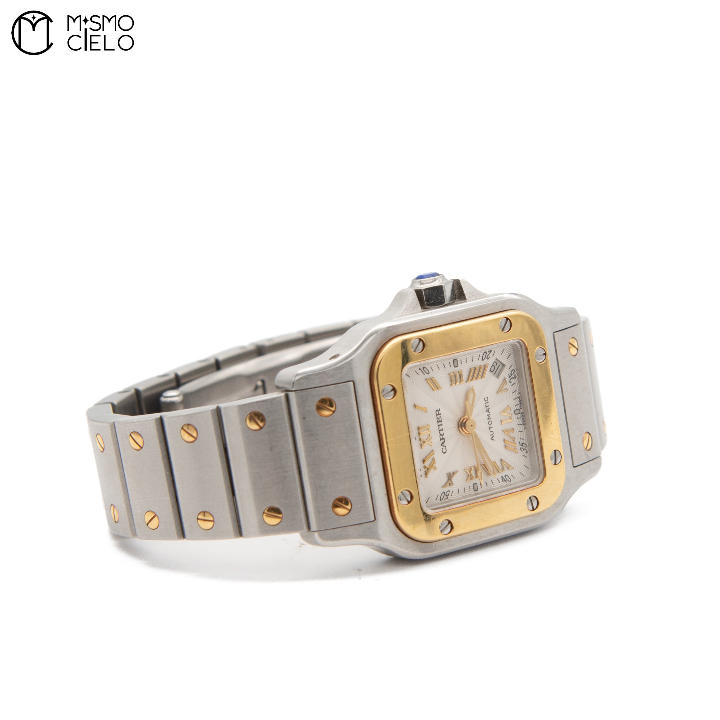 CARTIER 187901 Santos Galbe Ivory Dial Watch *