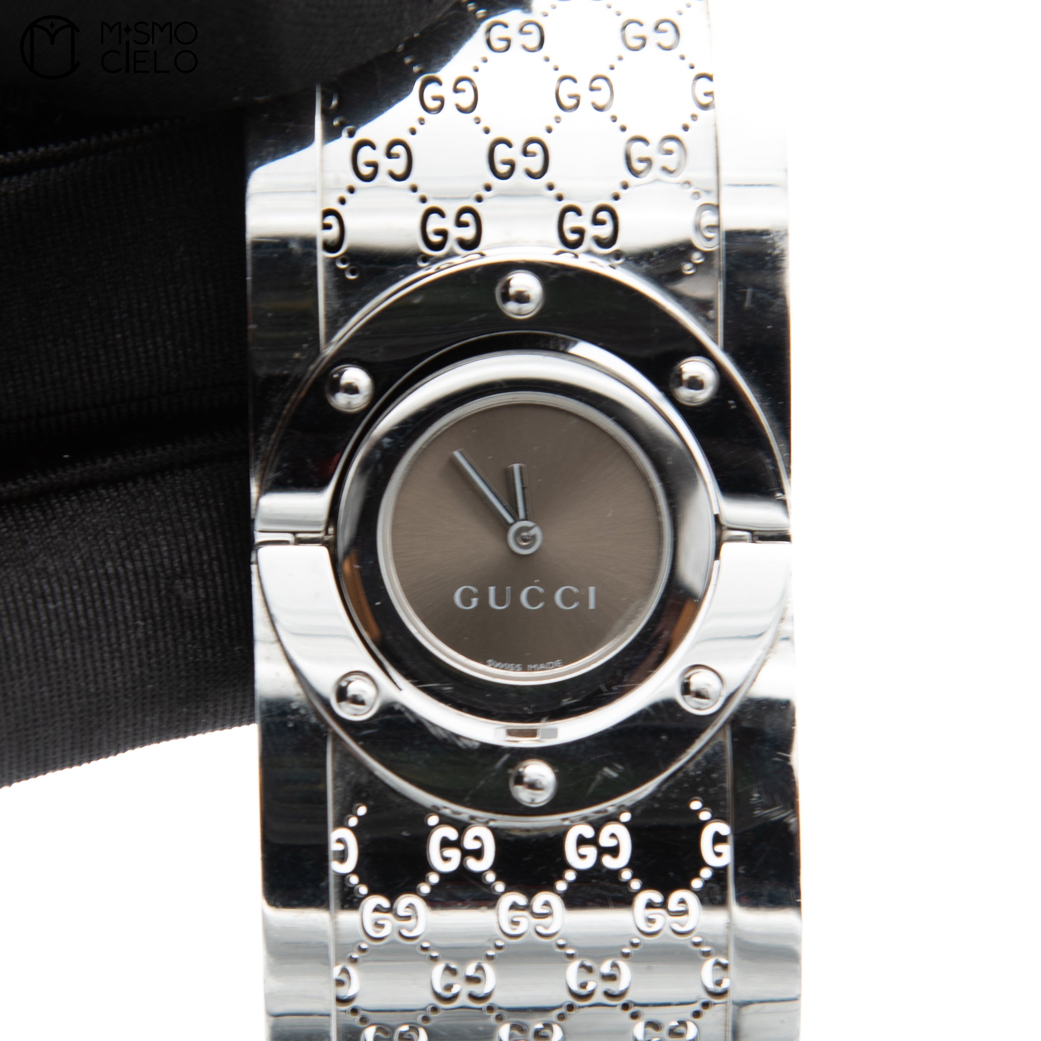 Toile Bangle Watch with Brown Dial