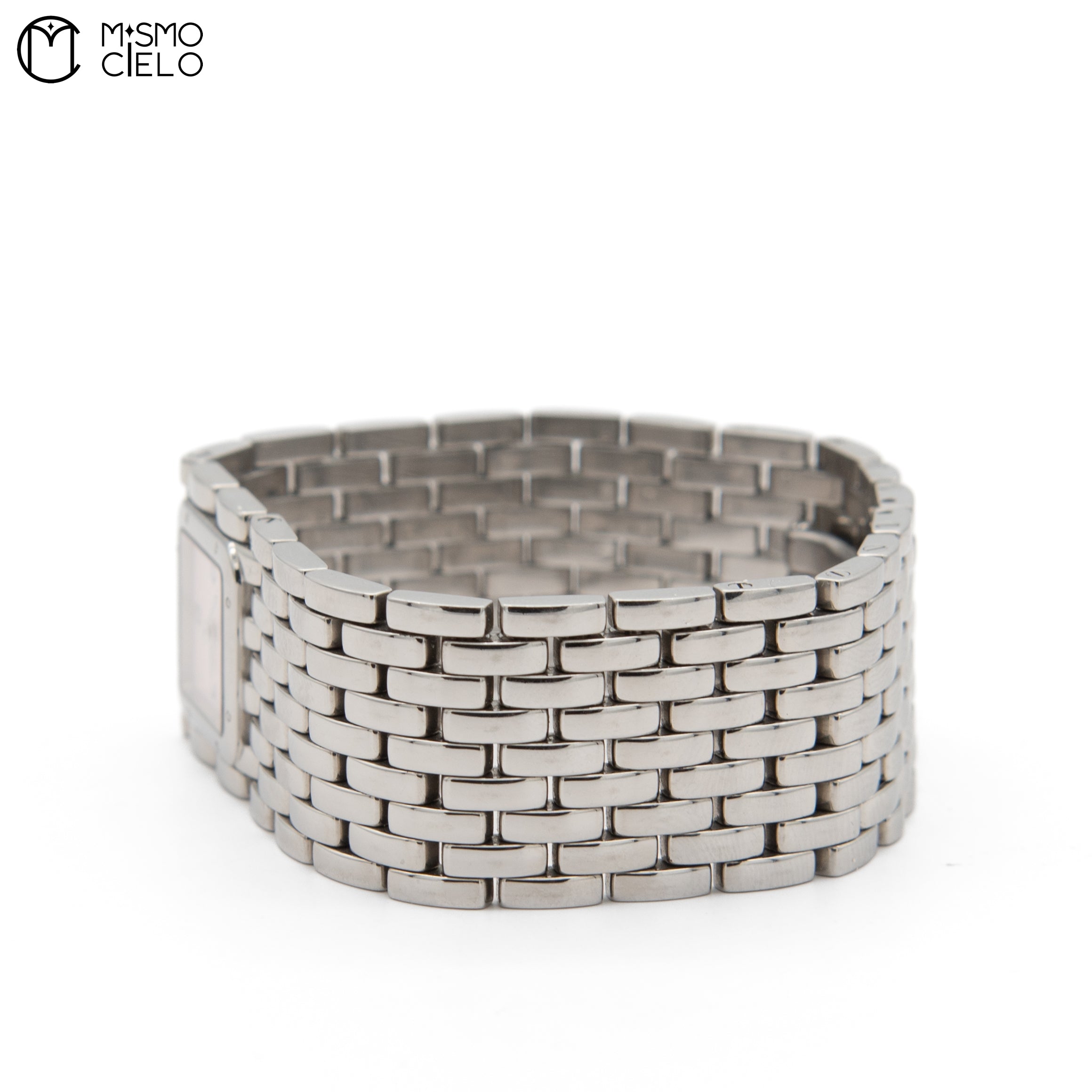 CARTIER 2420 Panthere Ryuban Pink Shell Pearl Dial Watch