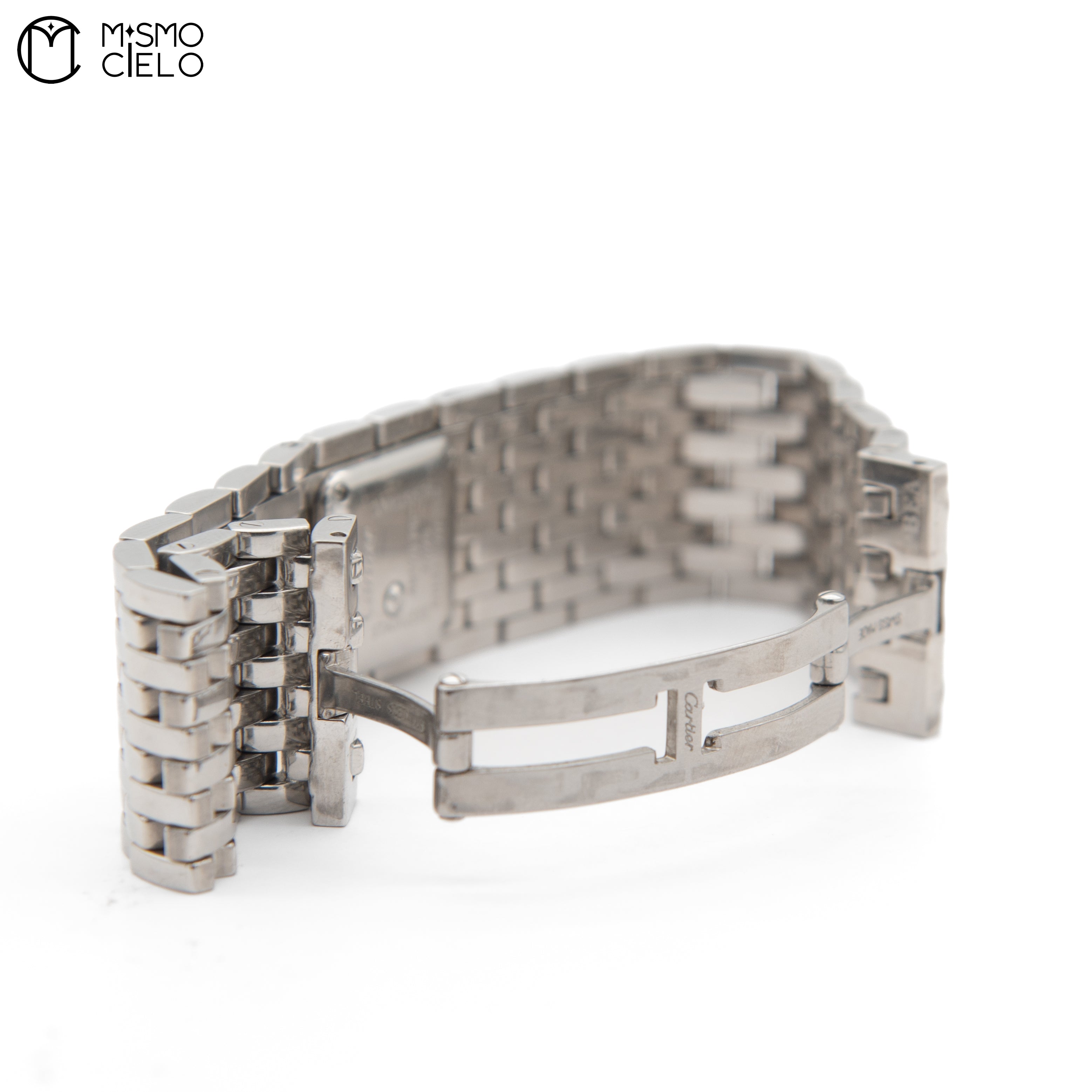 CARTIER 2420 Panthere Ryuban Pink Shell Pearl Dial Watch