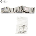 CARTIER 2420 Panthere Ryuban Pink Shell Pearl Dial Watch