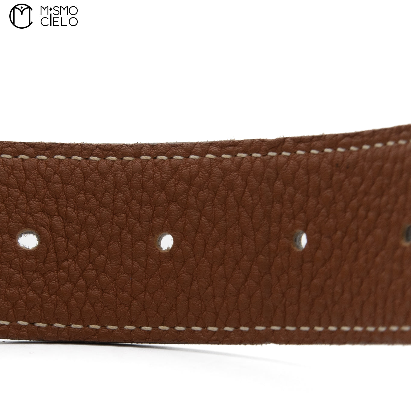 HERMES Silver Constance H Belt Black and Brown K Engraved 115 cm *