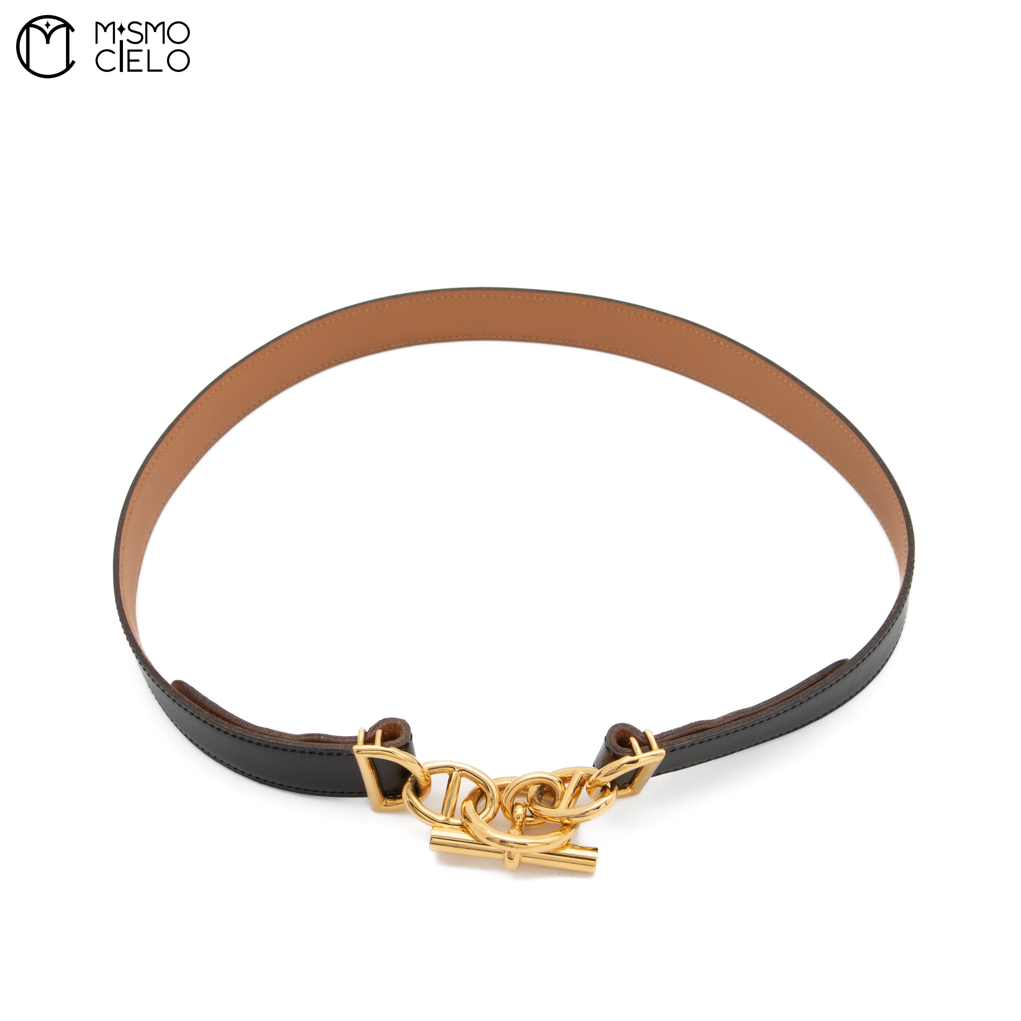 Gold Chaine d’Ancre Belt F Engraved