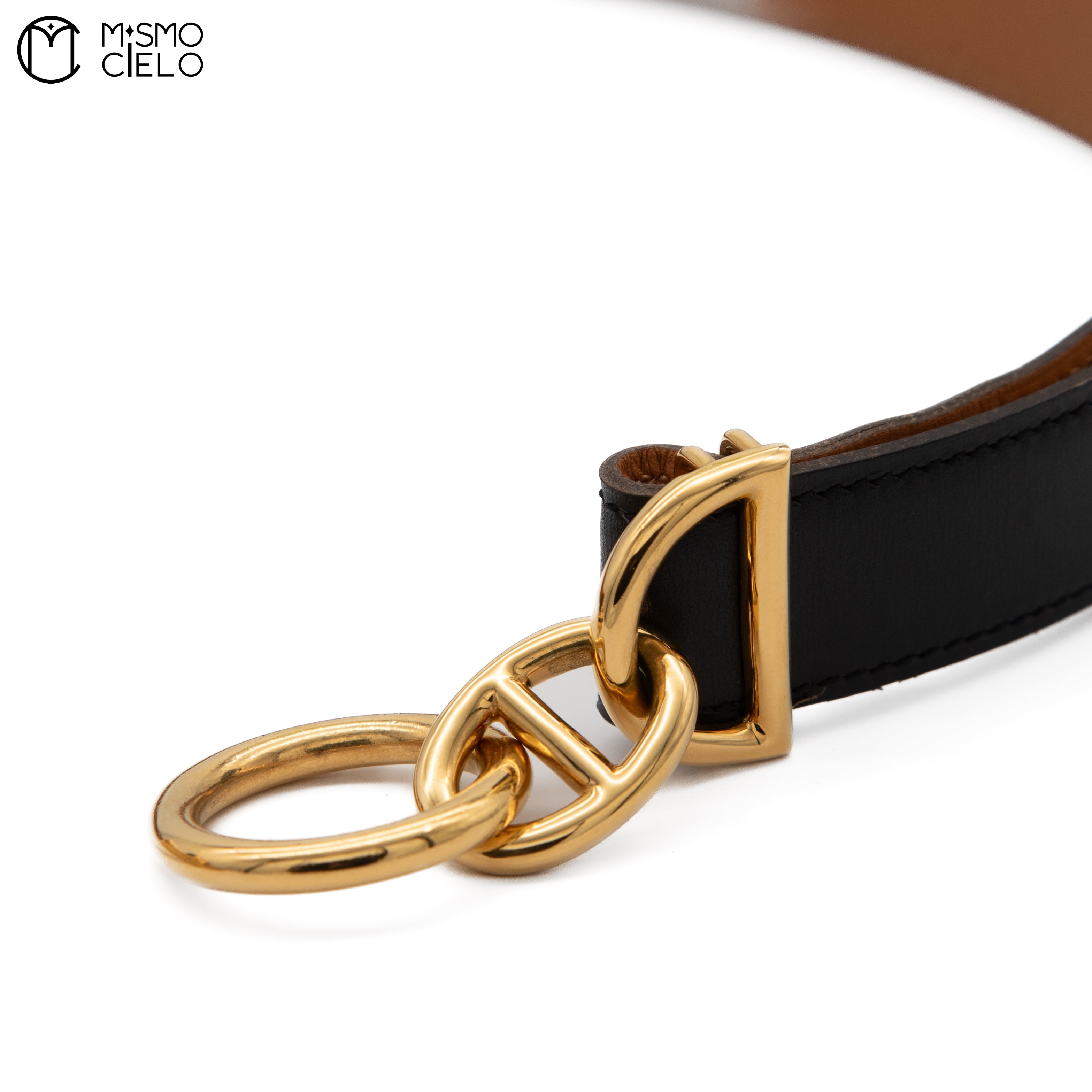 Gold Chaine d’Ancre Belt F Engraved