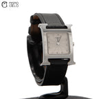 Watch White Face Black Band