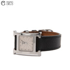 Watch White Face Black Band