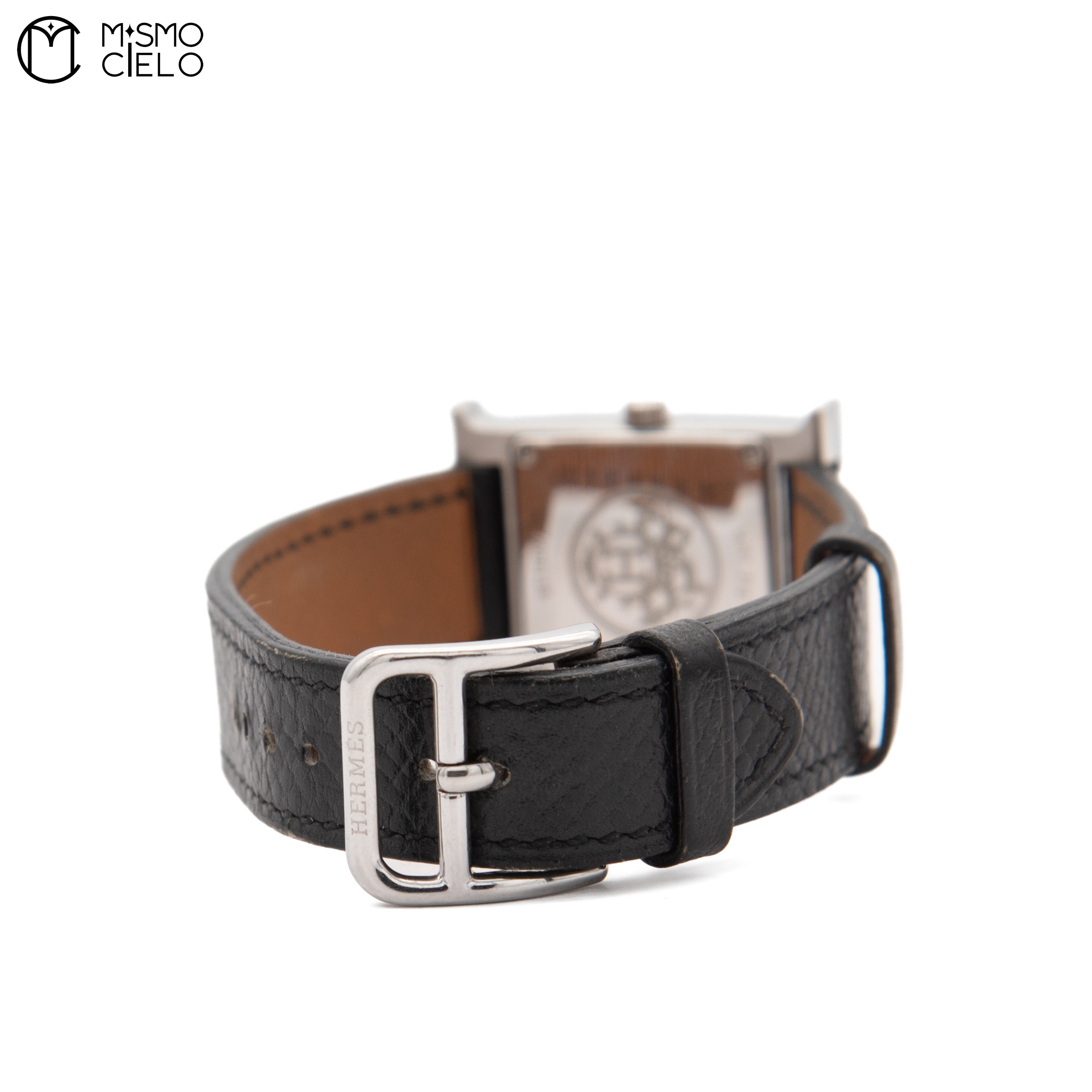 Watch White Face Black Band