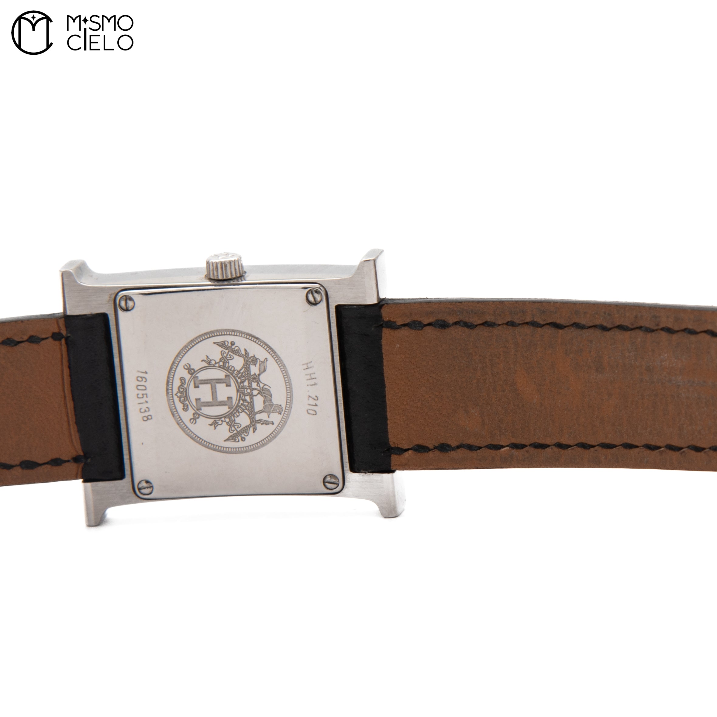 Watch White Face Black Band