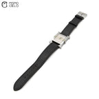 Watch White Face Black Band