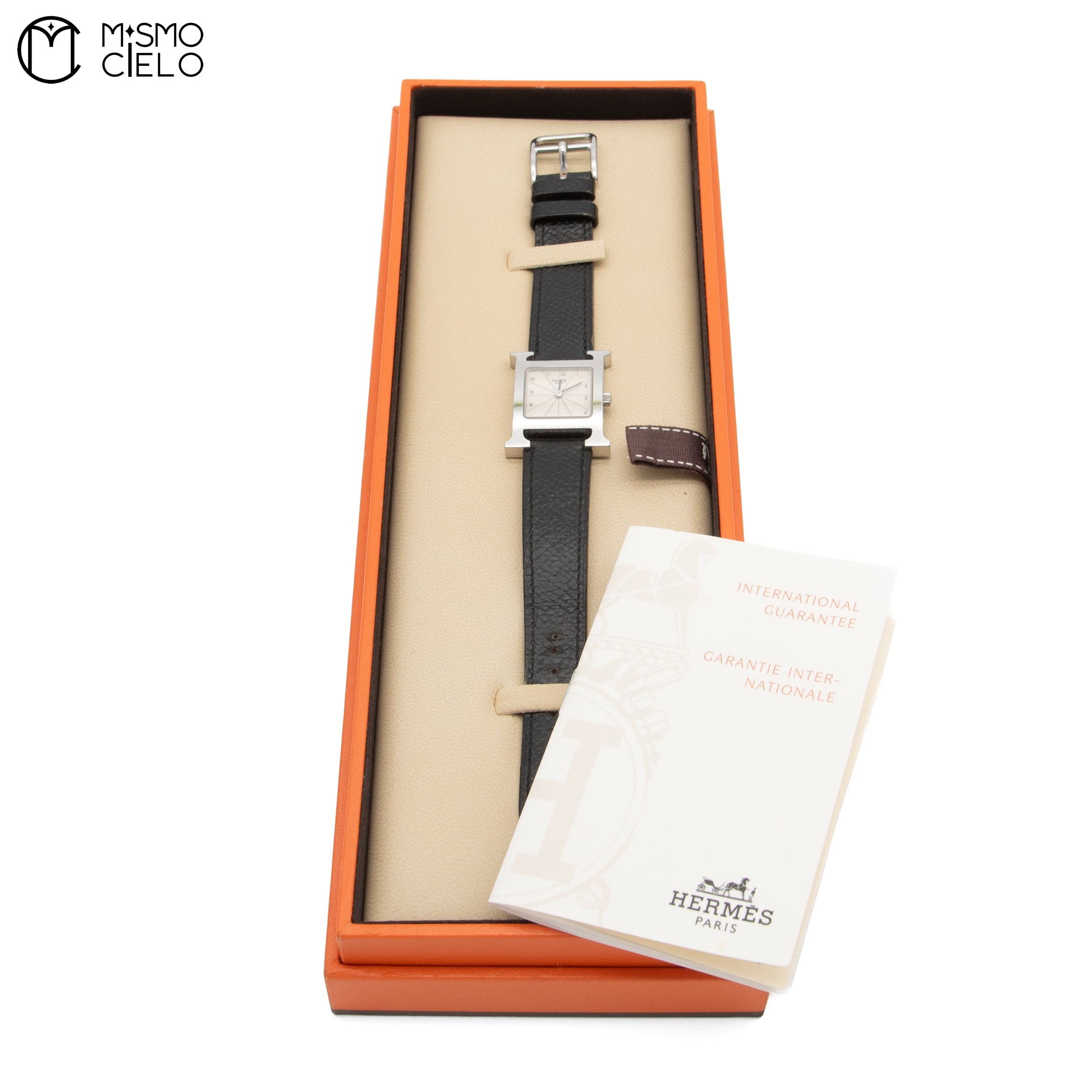 Watch White Face Black Band