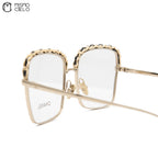Square Chain Trim Tortoise Sunglasses