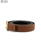 Mini Gold H Constance leather Belt Z Engraved