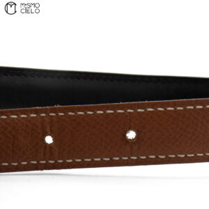 Mini Gold H Constance leather Belt Z Engraved