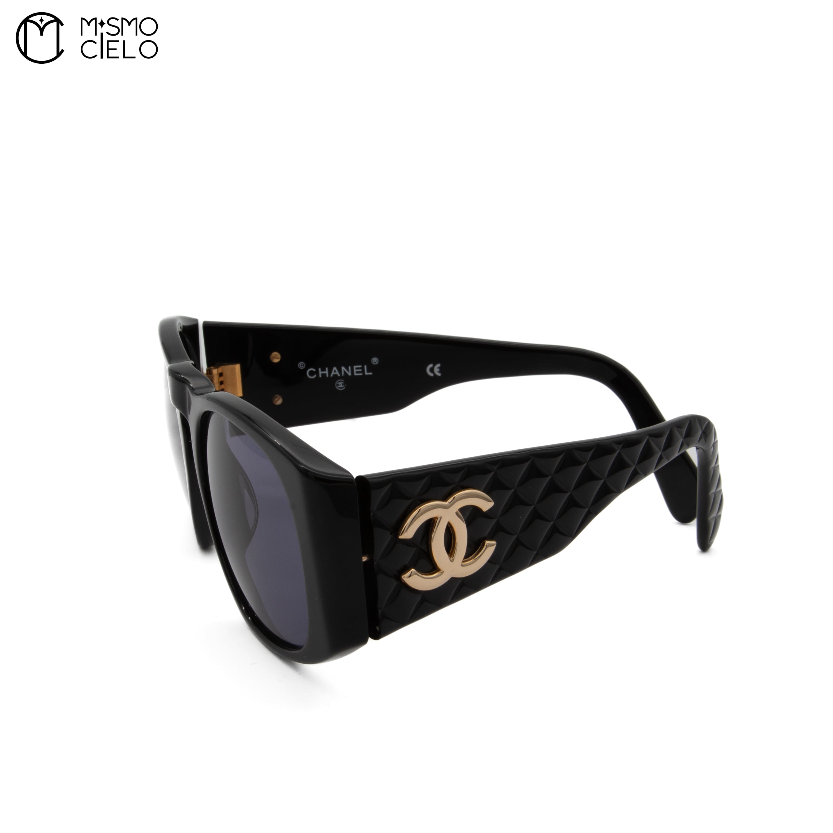 Black and Gold CC Sunglasses