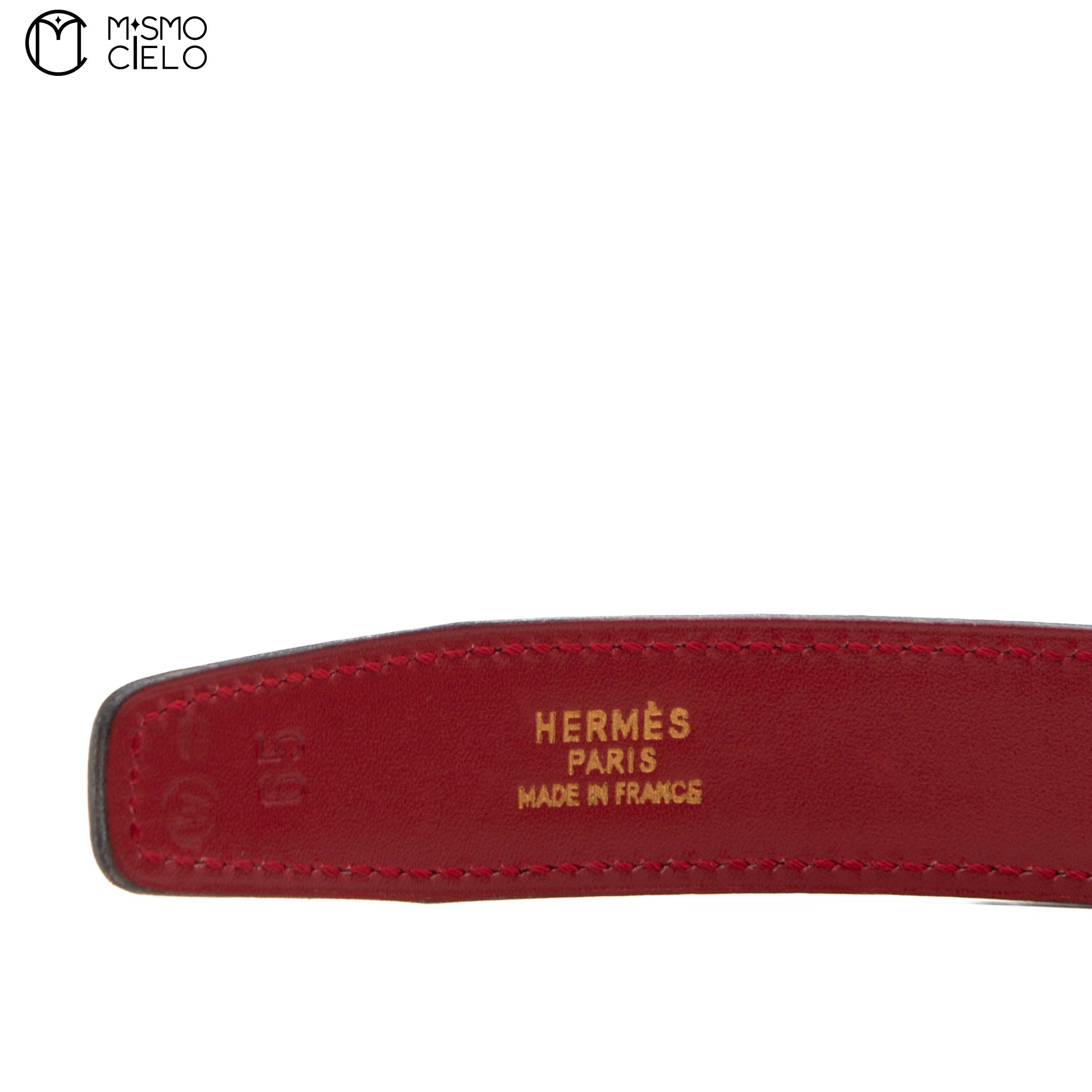 HERMES Gold H Constance leather Belt OW Engraved 80 cm*